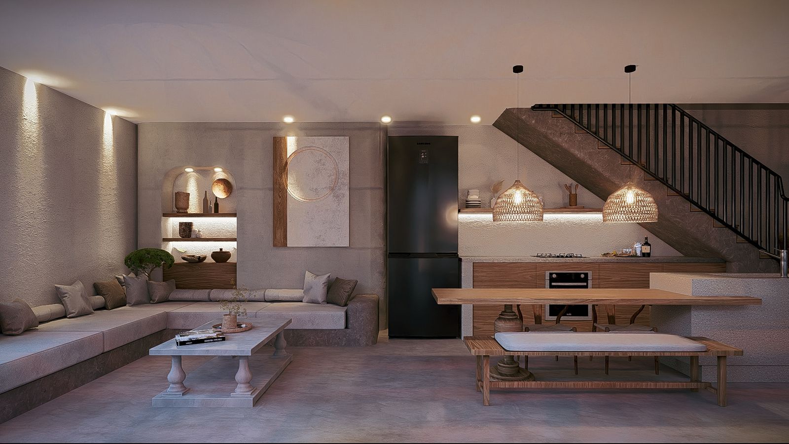 Casa tipo 1 · Sala y cocina